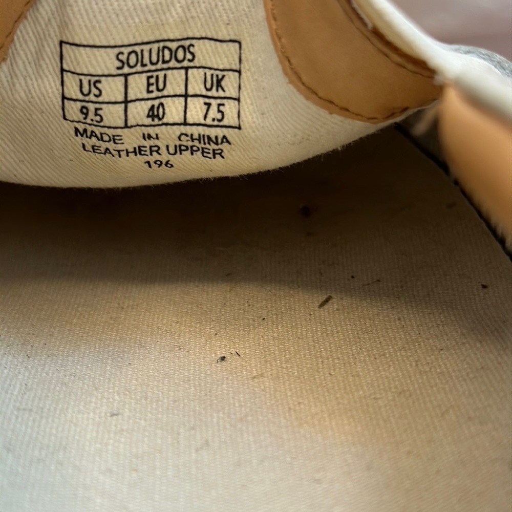 Leather soludos 9.5 cream slide sneaker espadrilles - Picture 11 of 11